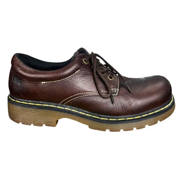 Vintage Dr. Martens Men’s Brown Leather Lace Up Chunky Oxfords Size US 13 main image 4